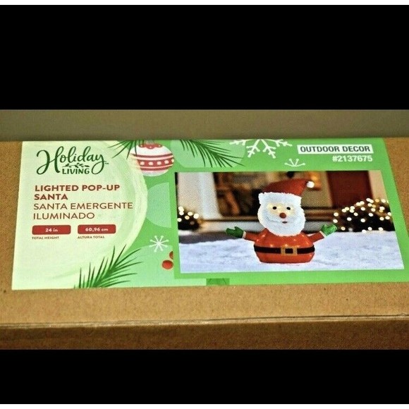 Holiday Living 24-in Lighted Pop Up Santa Battery with Timer, Indoor/Outdoor - Picture 5 of 5